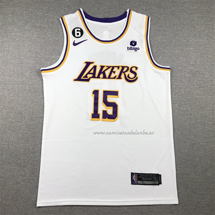 Camiseta Los Angeles Lakers Austin Reaves NO 15 Association 2022-23 Blanco